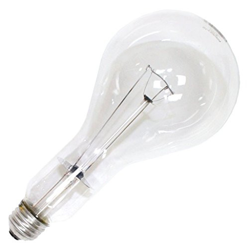 SYLVANIA Incandescent 300W PS30 Light Bulb, 130 Volt, E26 Medium Base, Clear Finish, Dimmable, 1 Pack
