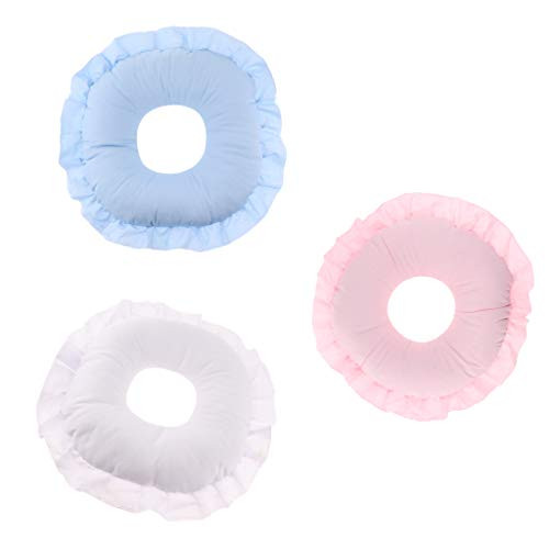dailymall 3Pcs Cotton Spa Salon Massage Table Cradle Face Pillow Neck Head Cushion