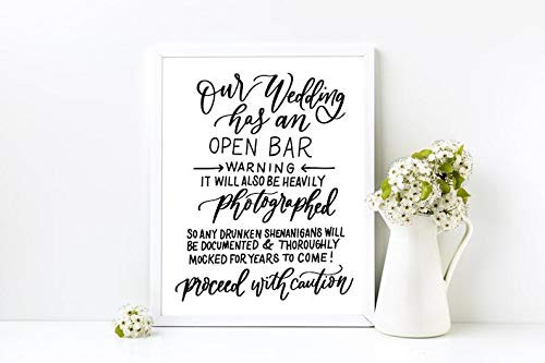 Tamengi Wedding Open Bar Sign Wedding Printable Modern Calligraphy Printable Instant Download Rustic Wedding Sign