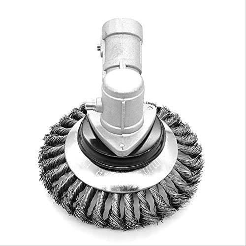 JKLI 6 Inch Grass Trimmer Head Steel Wire Trimming Head Rusting Brush Cutter Mower Wire Weeding Head for Lawn Mower