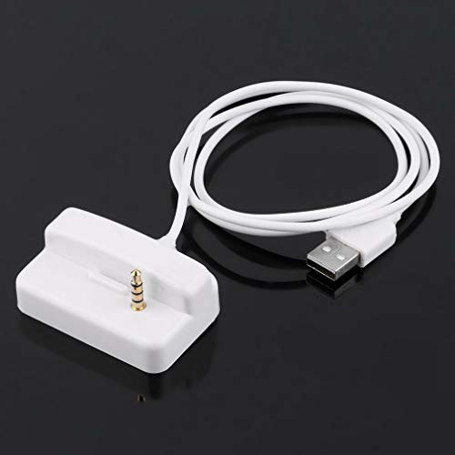White Plastic USB Charger  and  Sync Replacement Docking Station Cradle for Apple for iPod for Shuffle 2 2ND 3 3RD GEN 2G?White