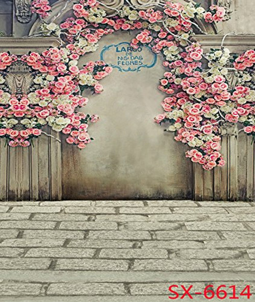 5X7FT-Wedding Dress Picture Flower Wall Photography Backdrops Brick Floor Background Props For Photo Studio 5X7FT-Wedding Dress Picture Flower Wall Photography Backdrops Brick Floor Background Props For Photo Studio