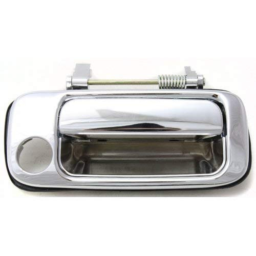 Evan-Fischer Door Handle Compatible with 93-97 Toyota Land Cruiser Base 4.5L Front Right Side Exterior Metal Chrome w/Keyhole