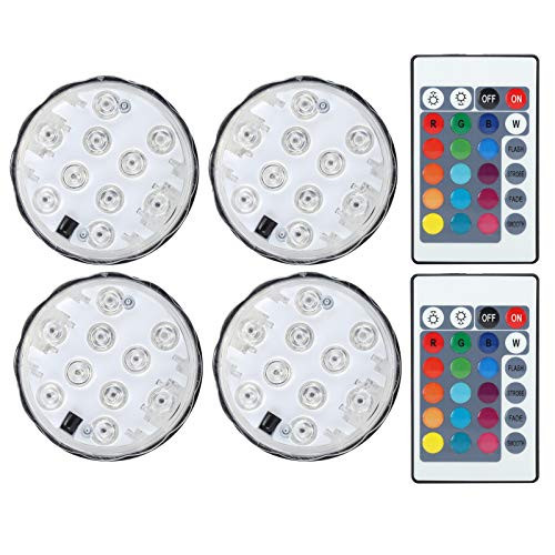 Auliuakz Underwater Light - Submersible LED Lights RGB Waterproof Underwater Lamps with Remote Control for Swimming Pool Decor