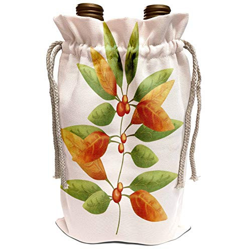 3dRose TNMGraphics Autumn - Sprig of Autumn Leaves - Wine Bag -wbg-60790-1-