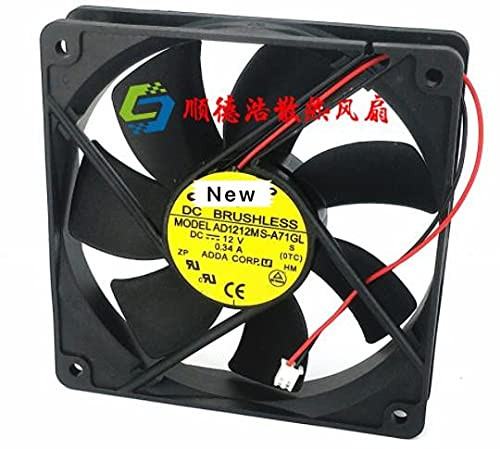 Davitu Remote Controls - For ADDA AD1212MS-A71GL S Server Cooling Fan DC 12V 0.34A 120x120x25mm 2-wire