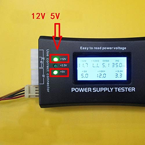 JPONLINE Power Supply Tester Checker New 1pc Digital LCD Display PC Computer 20/24 Pin Power Measuring Diagnostic Tester Tools NEW