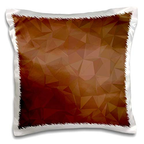 3dRose David Zydd - Triangle Backgrounds - Brown irregular triangle mosaic - 16x16 inch Pillow Case -pc-301894-1-