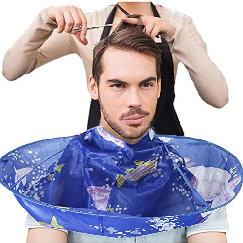 Hair Cutting Capes for Adult/Kids Umbrella Design Barber Salon Cape Keep Hair Off Clothes and Floor DIY Hair Cutting Cloak Umbrella
