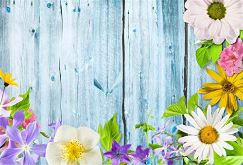 Yeele 7x5ft Mother's Day Backdrop Floral Blue Wood Floor Photography Background Valentine's Day Kids Adult Artistic Portrait Photobooth Props Yeele 7x5ft Mother's Day Backdrop Floral Blue Wood Floor Photography Background Valentine's Day Kids Adult Artistic Portrait Photobooth Props
