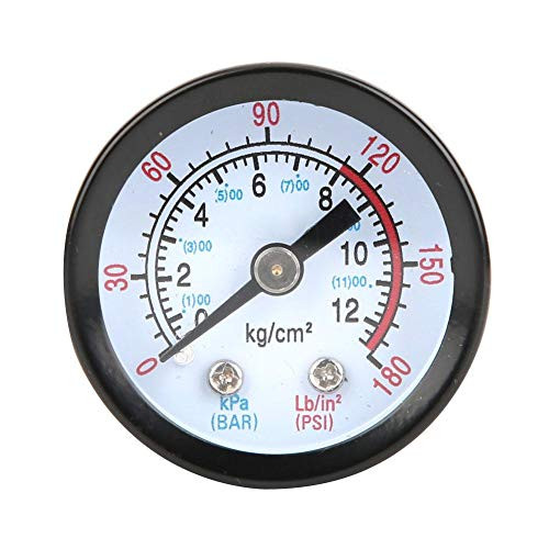 Air Compressor Pressure Gauge, Y40 Iron Shell Instrument Pressure Measuring Meter for Screw Compressors Piston Compressors