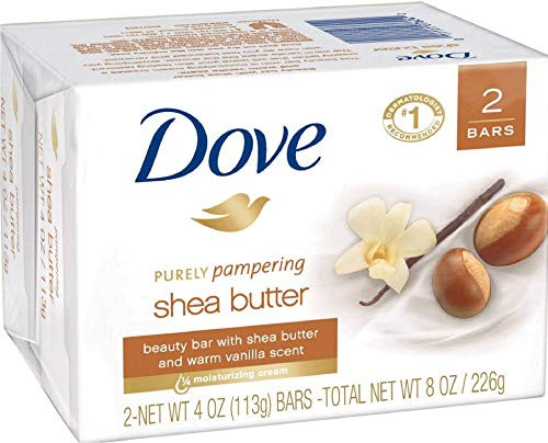 Dove Purely Pampering Shea Butter Beauty Bar, 4 oz, 2 Bar -5 Pack-