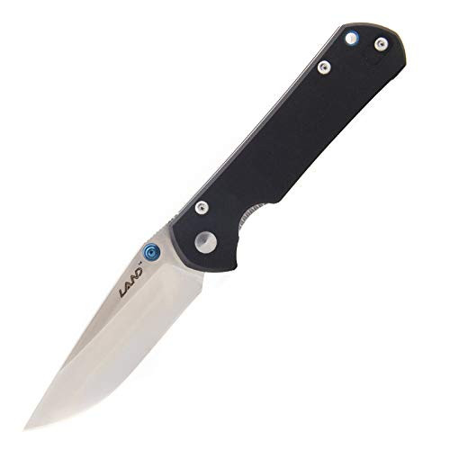 Land 910 Pocket Knife Folding Knife 12C27 Blade G10 Handle Liner Lock Pocket EDC Knife -Black,G10-