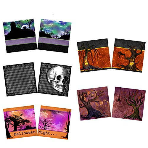 Halloween Night NPM - Scrapbook Set - 5 Double Page Layouts