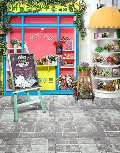 Stone Floor Flowers Photography Backdrops Photo Props Studio Background 5x7ft