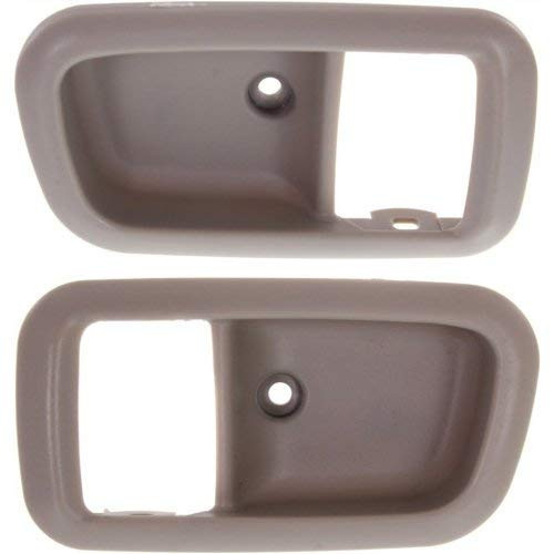 Evan-Fischer Door Handle Trim Compatible with Toyota Tundra 00-06 Rear Case Right and Left Side Inside Beige Extended Cab Pickup