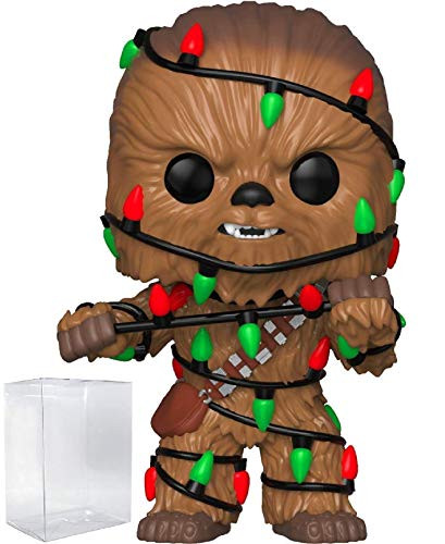 Funko Pop! Star Wars: Holiday - Chewbacca with Christmas Lights Vinyl Figure (Bundled with Pop Box Protector Case)