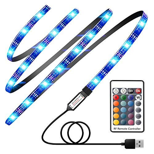 TV LED Strip Lights, Avanz TV LED Backlight for 32-60in TV, Upgraded TV Bias Lighting with 16 Changing Colors  and  RF Wireless Remote, Waterproof LED Light Strip USB Powered for TV Desktop PC
