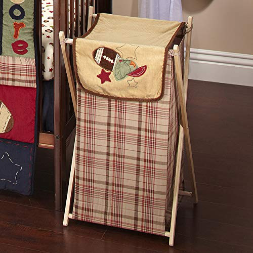 NoJo My Little MVP Hamper with Sports Applique, Tan, Brown, Orange, Green