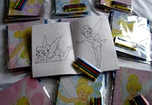 12 Sets of Disney Tinkerbell Coloring Books and Crayon Set Children Party Favors Bag Filler