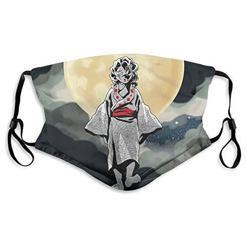 Anime Demon Slayer Rui Face Masks For Adults Washable With Nose Wire