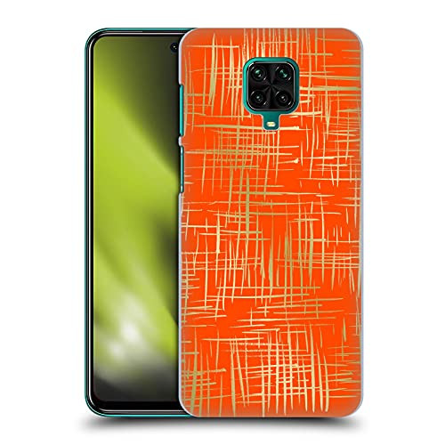 Head Case Designs Officially Licensed Caitlin Workman Cross Hatch Orange Patterns Hard Back Case Compatible with Redmi Note 9 Pro/Redmi Note 9S