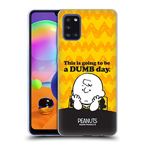 Head Case Designs Officially Licensed Peanuts Dumb Day Charlie Brown Soft Gel Case Compatible with Samsung Galaxy A31 -2020-