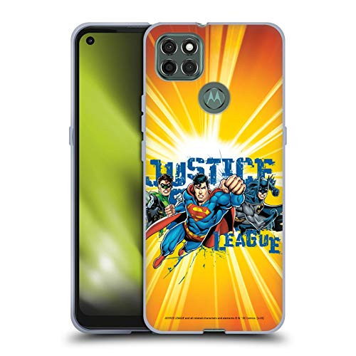 Head Case Designs Officially Licensed Justice League DC Comics Orange Burst Supreme Team Soft Gel Case Compatible with Motorola Moto G9 Power