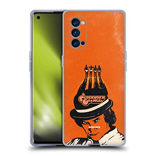 Head Case Designs Officially Licensed A Clockwork Orange Alex Delarge Key Art Soft Gel Case Compatible with Oppo Reno 4 Pro 5G