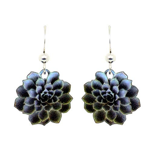 Succulent Earrings by d'ears Non-Tarnish Sterling Silver French Hook Ear Wire Succulent Earrings by d'ears Non-Tarnish Sterling Silver French Hook Ear Wire
