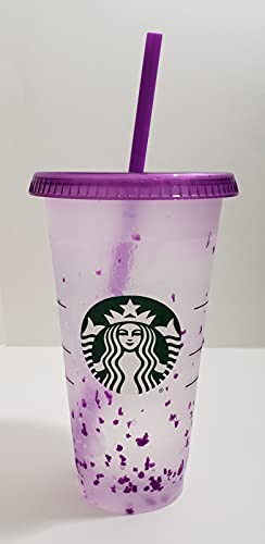 Starbucks Summer 2021 Color-Change Confetti Reusable Cold Cup -Purple-