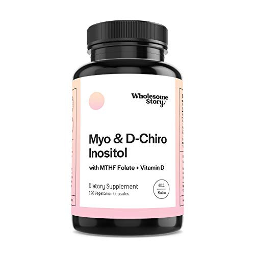 Myo-Inositol and D-Chiro Inositol plus MTHF Folate plus Vitamin D by Wholesome Story | 30-Day Supply | 40:1 Ratio | Support for Hormonal Balance, Ovarian Function, Fertility -TTC-, PCOS, and Homocysteine Levels Myo-Inositol and D-Chiro Inositol plus MTHF Folate plus Vitamin D by Wholesome Story | 30-Day Supply | 40:1 Ratio | Support for Hormonal Balance, Ovarian Function, Fertility -TTC-, PCOS, and Homocysteine Levels