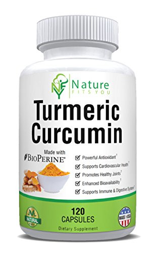 Turmeric Curcumin with Bioperine, Black Pepper, Joint Pain Relief  and  Anti-Inflammatory 95 percent Curcuminoids for Optimal Absorption, 2 Month Supply 120 Veggie Caps
