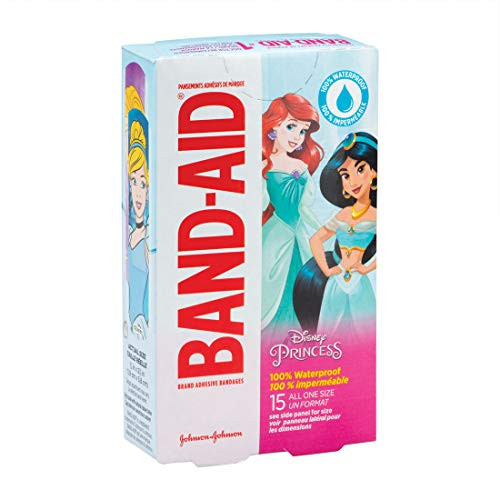 Disney Princess Waterproof Band-AID Bandages - First Aid Kit Supplies - 15 per Pack