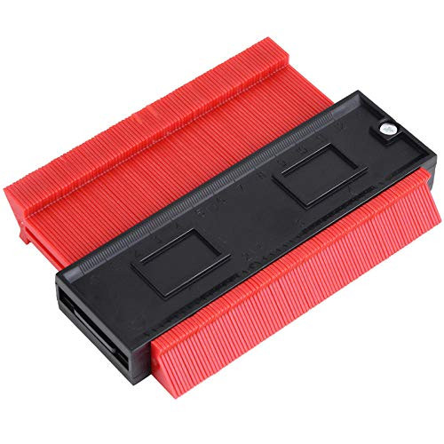 Contour Gauge Profile Tool, Instant Template for Curved Shapes Measuring for Corners and Contoured General Tools Plastic Shape Duplicator-Red-5''