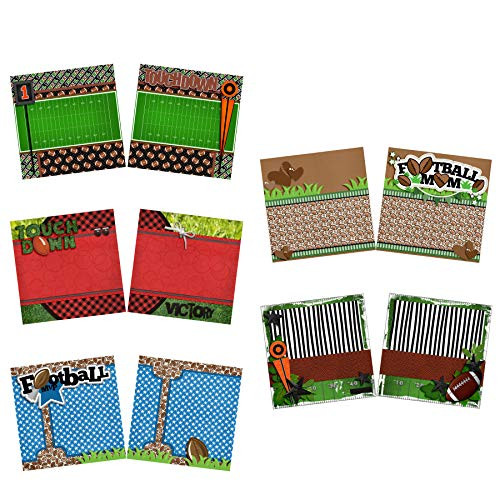 Touchdown NPM - Football Scrapbook Set - 5 Double Page Layouts