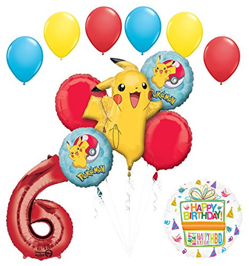Mayflower Products Pokemon 6th Birthday Party Supplies Balloon Bouquet Decorations Mayflower Products Pokemon 6th Birthday Party Supplies Balloon Bouquet Decorations