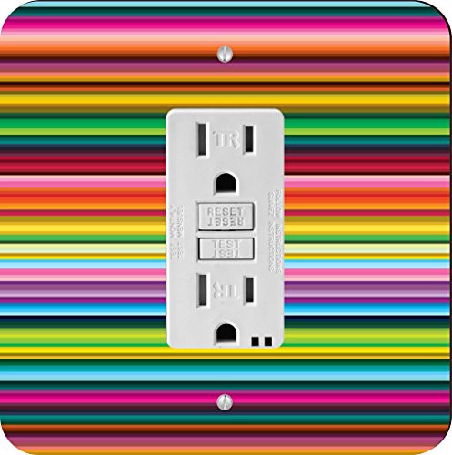 Rikki Knight Multicolor Horizontal Bars Single GFI Light Switch Plate
