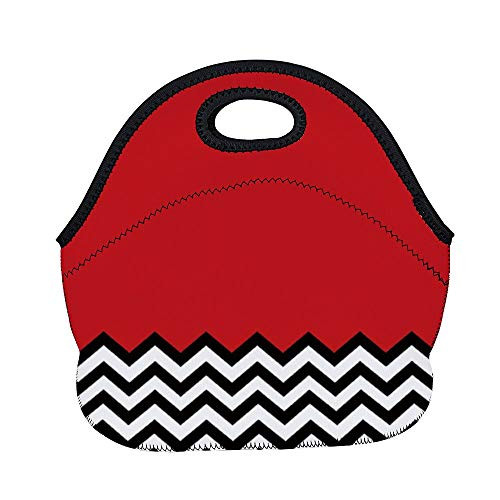 Black Lodge Dreams Twin Peaks Neoprene Lunch Tote Insulated Reusable Picnic Lunch Bags Boxes for Women, Men and Kids Mom Bag Tote Bag for Work Office Picnic