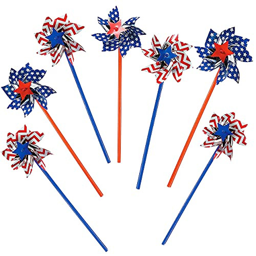 Patriotic Pinwheels Bulk -36 Pack- Patriotic Party Favors for Kids, 4th of July Party Supplies Favors for Adults, Parade Independence Day Fourth of July Decorations for Outdoor Yard and Garden Patriotic Pinwheels Bulk -36 Pack- Patriotic Party Favors for Kids, 4th of July Party Supplies Favors for Adults, Parade Independence Day Fourth of July Decorations for Outdoor Yard and Garden