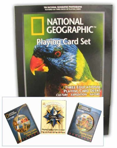 National Geographic Collectibles Poker Playing Cards 3 Deck set