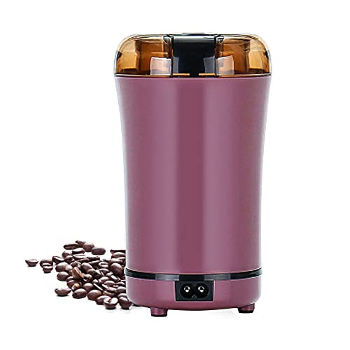 RRH Coffee Grinder Electric Spice Grinder Portable One-Touch Control Grinder with Stainless Steel Blade for Coffee Bean Dry Herb Spices and Seeds, Purple