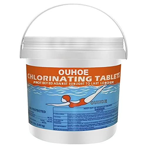 Treadyouth Pool Chlorine Tablets, Chlorine Tablets for Swimming Pool,Small Chlorine Tablets for Pools Over 5000 Gallons,Swimming Pool Supplies -300PC Yellow-