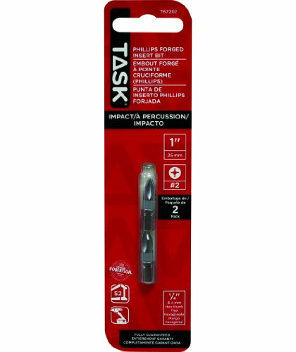 Task Tools T67202 1-Inch Impact Bits, 2-Pack