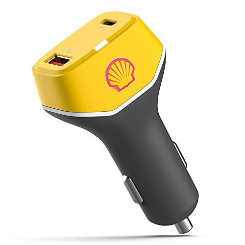 Shell USB C Car Charger, Quick Charge 48W 2-Port, 30W PD USB C plus 18W QC USB A, for iPhone 12 /Pro/Max/Mini/MagSafe, iPad Pro/Air/Mini, MacBook Air, Tablets, GPS, etc.USB C plusUSB A Shell USB C Car Charger, Quick Charge 48W 2-Port, 30W PD USB C plus 18W QC USB A, for iPhone 12 /Pro/Max/Mini/MagSafe, iPad Pro/Air/Mini, MacBook Air, Tablets, GPS, etc.USB C plusUSB A