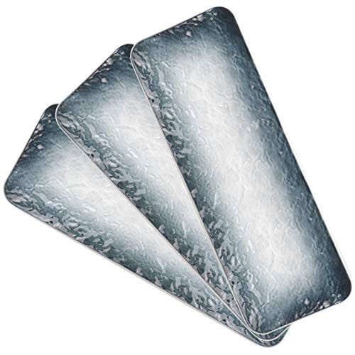 AQUIVER 11.5'' Ceramic Platters - Porcelain Water Wave Relief Texture - Party Porcelain Rectangle Serving Plates - for Appetizer Plates, Party, Sushi, Entertaining Guests, Set of 3 -Gray-