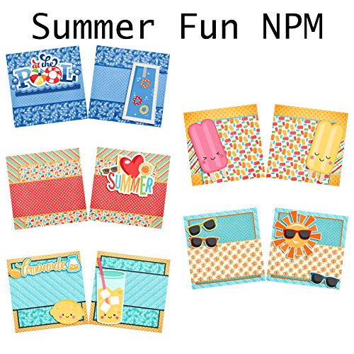 Summer Fun Non-Photo-Mat Scrapbook Set - 5 Double Page Layouts