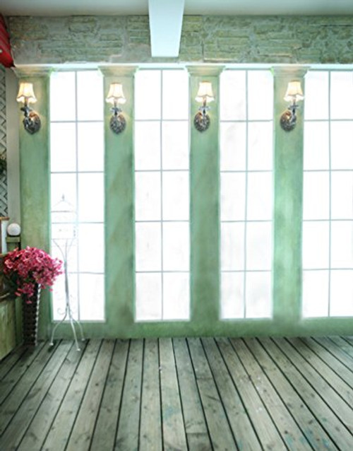 Wooden Floor Flowers Room Photography Backdrops Photo Props Studio Background 5x7ft