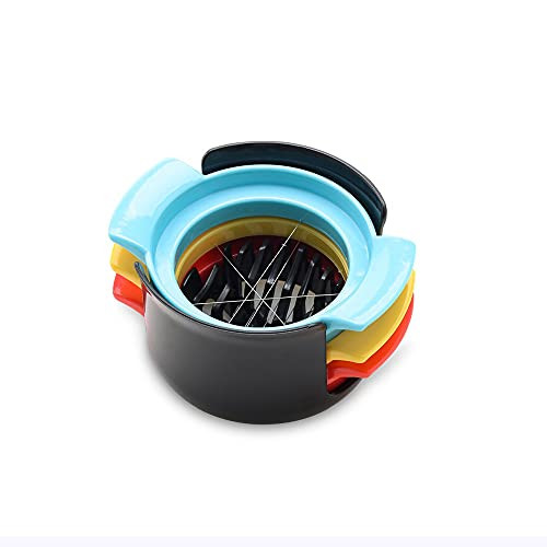 Kitchen Cutter Wire Egg Slicer, 3 in 1 Egg Slicer for Hard Boiled Eggs, 304 Stainless Steel Wires Egg Slicer Kitchen Gadget Cutter Egg Tool