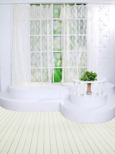 Wooden Floor White Living Room Photography Backdrops Photo Props Studio Background 5x7ft